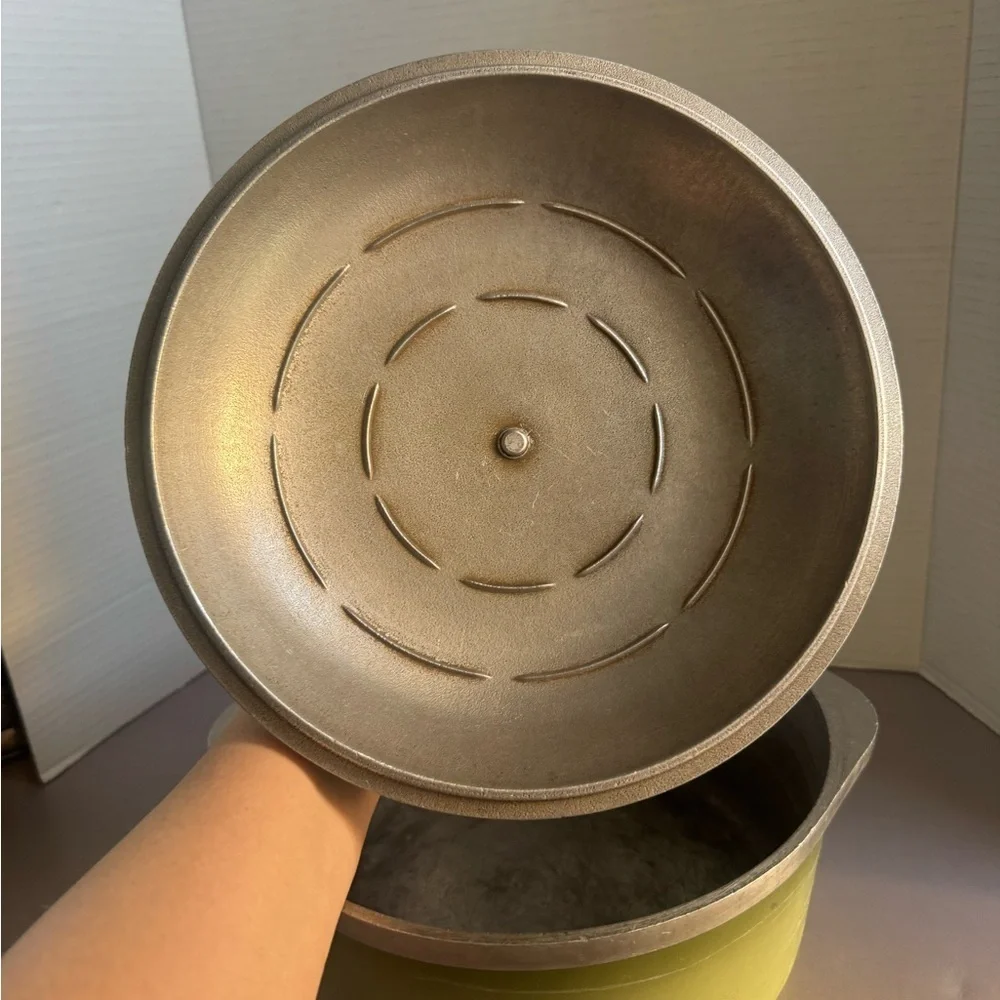 Vintage CLUB Dutch Oven Stock Pot Avocado Green Heavy Cast Aluminum 1960s